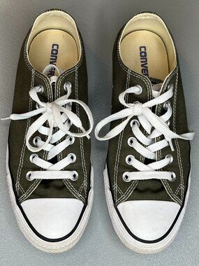 Converse Chuck Taylor All Star Olive Green Low Top Sneakers Women’s 8.5 EUC